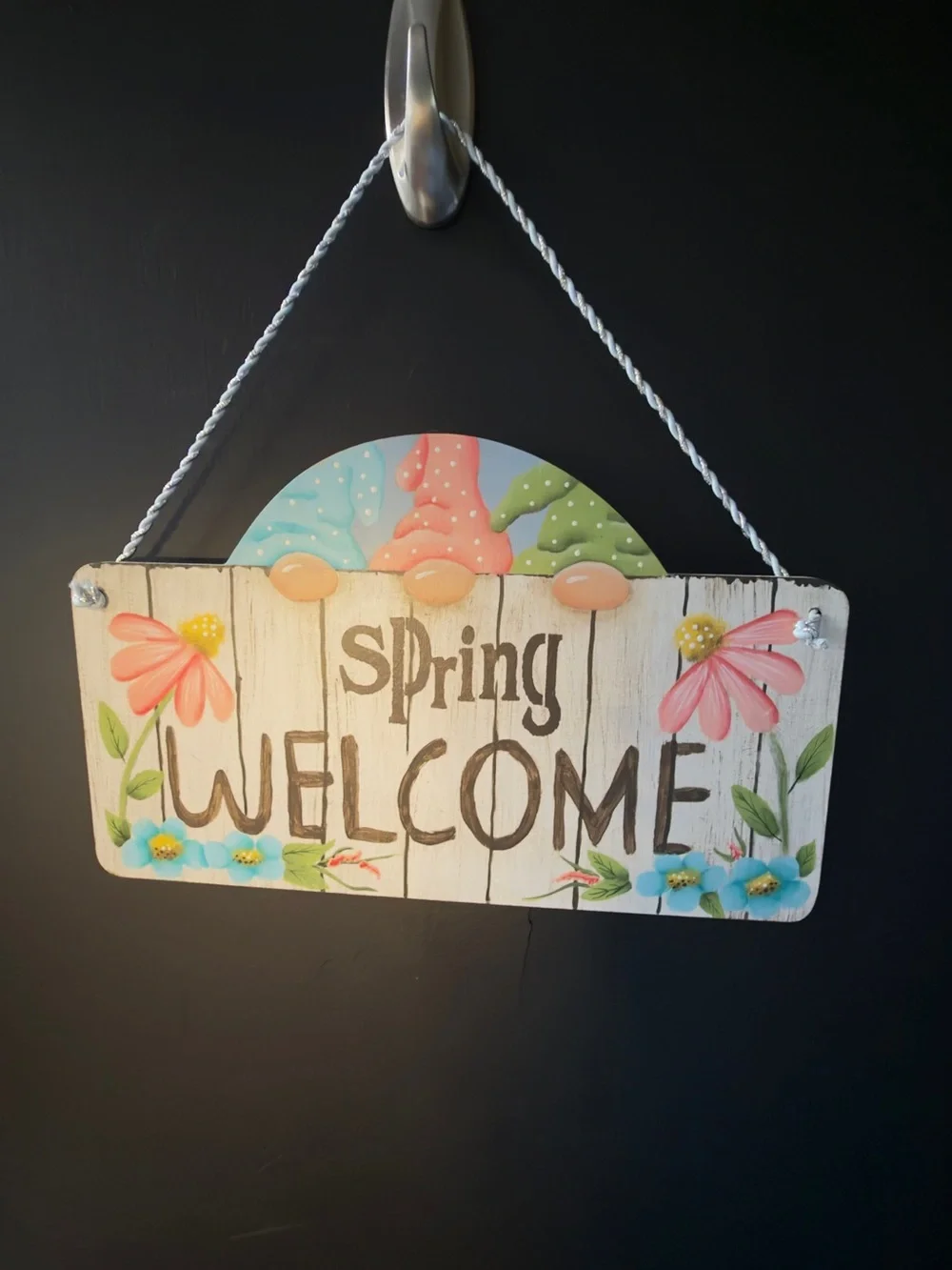 Spring Welcome/Snowman Hanging Sign